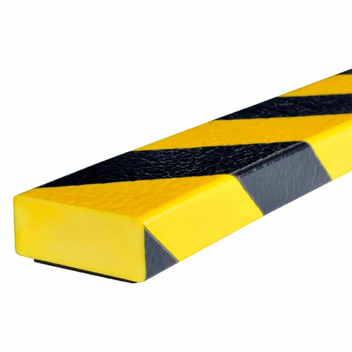 Knuffi® Magnetic Surface Bumper Guard, D, 39"L x 2"W, Black/Yellow, 60-6916