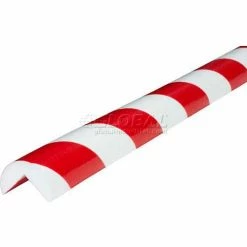 Knuffi 90-Degree Corner Bumper Guard, Type A, 196-3/4"L x 1-9/16"W, Red & White, 60-6700-2