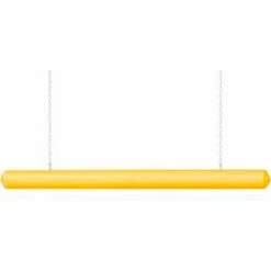 Innoplast Clearance Bar with Round Cap, 4"D x 76"L, Yellow Bar/No Tapes