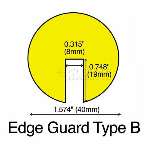 Knuffi Edge Bumper Guard, Type B, 196-3/4"L x 1-9/16"W, Fluorescent, 60-6710-4 - Image 2