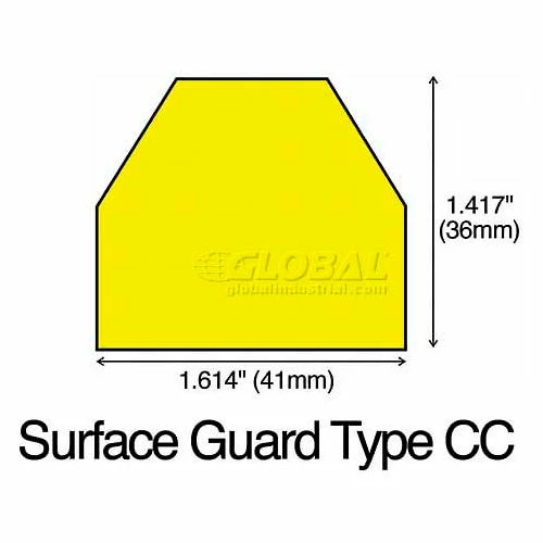 Knuffi Surface Bumper Guard, Type CC, 196-3/4"L x 1-1/2"W x 1-1/2"H, Black & Yellow, 60-6830 - Image 2