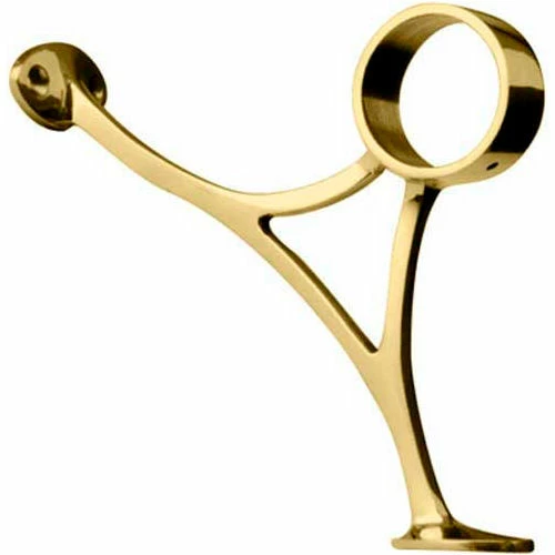 Lavi Industries, Combination Bracket, for 2" Tubing, Polished Brass - Image 3