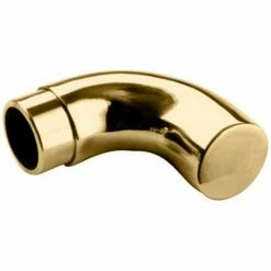 Lavi Industries, Radius Wall Return, for 2" Tubing, Polished Brass
