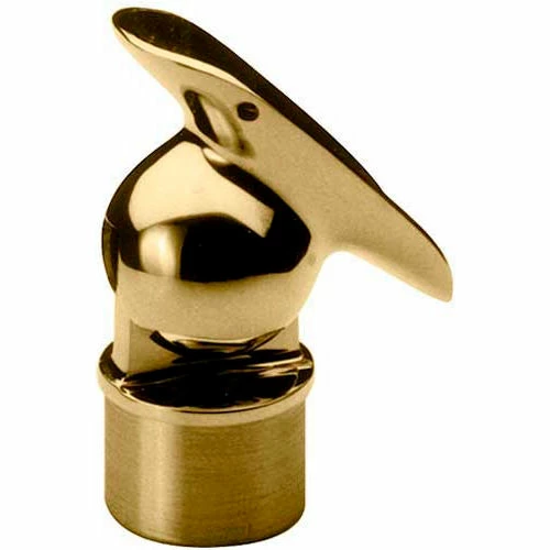 Lavi Industries, Adjustable Saddle, Ball, for 2" Tubing, Polished Brass - Image 3