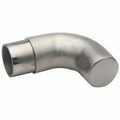 Lavi Industries, Radius Wall Return, for 2" Tubing, Satin Stainless Steel
