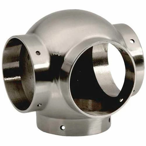 Lavi Industries, Ball Tee, Side Outlet, for 2" Tubing, Satin Stainless Steel - Image 3