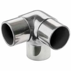 Lavi Industries, Flush Elbow Fitting, Side Outlet, for 1.5" Tubing, Satin Stainless Steel