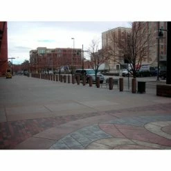 Petersen Manufacturing PBH5 Round Concrete Bollard, 10" Dia X 40" H, Type B Mount, Sand