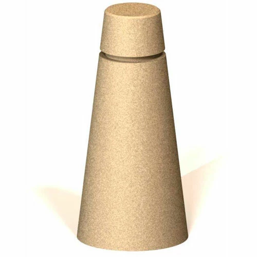 Petersen Manufacturing BLT1838 Tapered Round Concrete Bollard, 18" Dia X 38" H, Type A Mount, Tan - Image 3