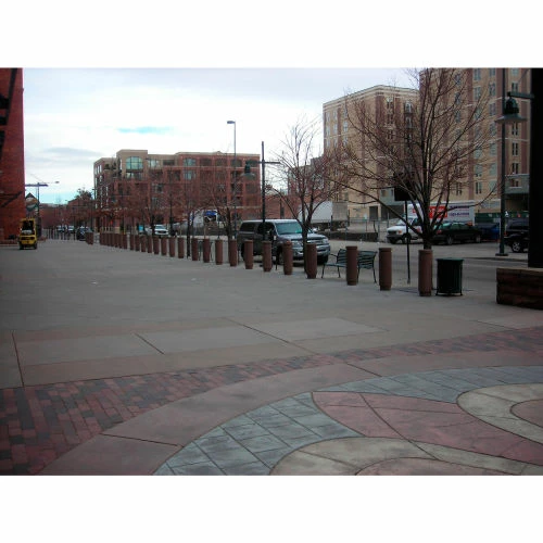 Petersen Manufacturing PBH5 Round Concrete Bollard, 10" Dia X 40" H, Type B Mount, Tan - Image 3