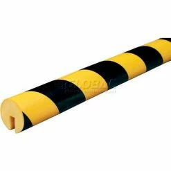 Knuffi Edge Bumper Guard, Type B, 196-3/4"L x 1-9/16"W, Black & Yellow, 60-6710