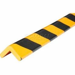 Knuffi Corner Bumper Guard, Type H, 196-3/4"L x 1-7/8"W x 1-7/8"H, Black & Yellow, 60-6770