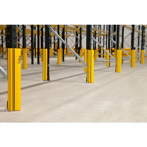 A-SAFE RackGuard, 5"W x 2-5/16"D x 23-1/2"H, Yellow - Image 4