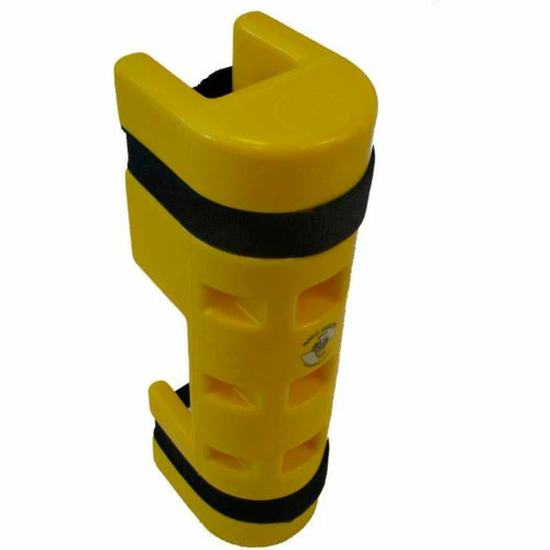 Rack Sentry® Rack Protector with Cutout, 3" x 3" Opening, 18"H, Yellow - Image 3