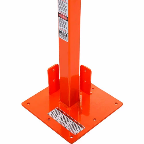 Ideal Warehouse Steel ProGuard Temporary Guard Rail Post Kit, Orange, 2 Per Box - Image 2