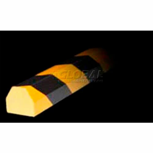 Knuffi Surface Bumper Guard, Type CC, 196-3/4"L x 1-1/2"W x 1-1/2"H, Black & Yellow, 60-6830