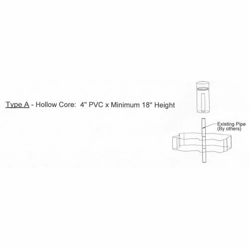 Petersen Manufacturing SQB-12 Square Concrete Bollard, " Dia X 30" H, Type A Mount, Sand - Image 2
