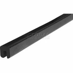 Knuffi Shelf Bumper Guard, Type G, 196-3/4"L x 1-1/16"W x 1-1/4"H, Black, 60-6760-3