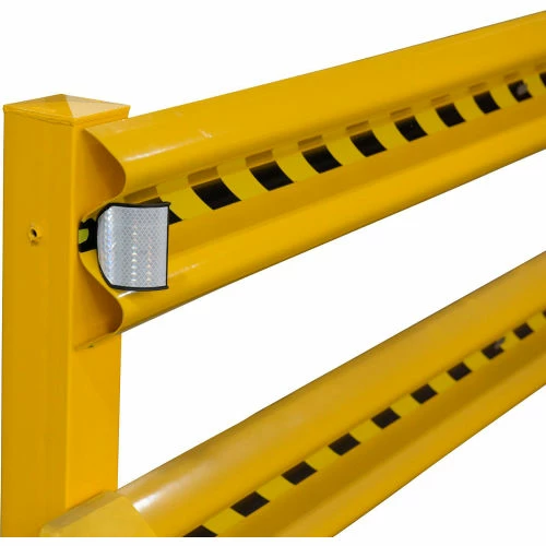 Vestil Curved Reflector for Guard Rail w/ Reflective Tape, White