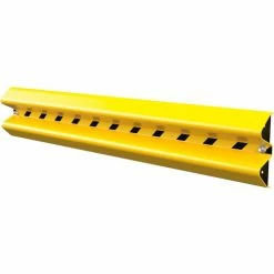 Vestil Wall Mount Guard Rail 3' L, Powder Coated Yellow Steel