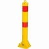 Vestil Fold-Down Bollard, 4-1/4" Diameter, 35-1/2" Ext. Height, Yellow
