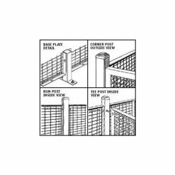 WireCrafters® RapidWire#8482; Corner Post, 8' 5-1/4"H