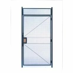 WireCrafters® 840 Style, Woven Wire Hinge Door, 3'W x 7'H, 8' 5-1/4" Overall Height