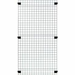 Husky Rack & Wire, Velox, Machine Guard, Panel, 2' 10"W x 5' 6"H, Black