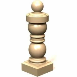 Petersen Manufacturing B-4 Round Concrete Bollard, 12" Dia X 35" H, Type B Mount, Tan