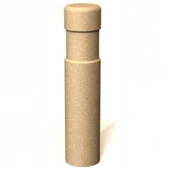 Petersen Manufacturing BAT36 Round Concrete Bollard, 8" Dia X 36" H, Type B Mount, Tan