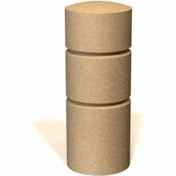 Petersen Manufacturing BOR36 Round Concrete Bollard, 14" Dia X 36" H, Type B Mount, Tan