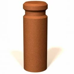 Petersen Manufacturing BR-12 Round Concrete Bollard, 12" Dia X 34" H, Type A Mount, Tan