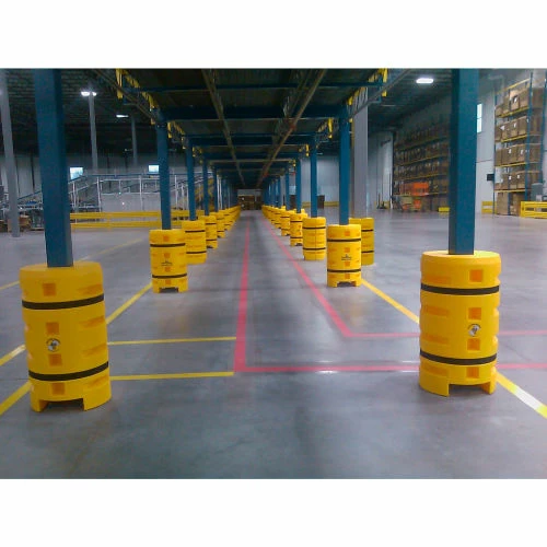 Column Sentry® Column Protector, 12"x 12" Square Opening, 24" O.D. x 42"H, Yellow - Image 2