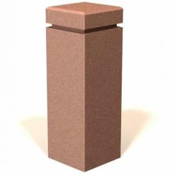 Petersen Manufacturing SQB-12 Square Concrete Bollard, " Dia X 30" H, Type A Mount, Sand