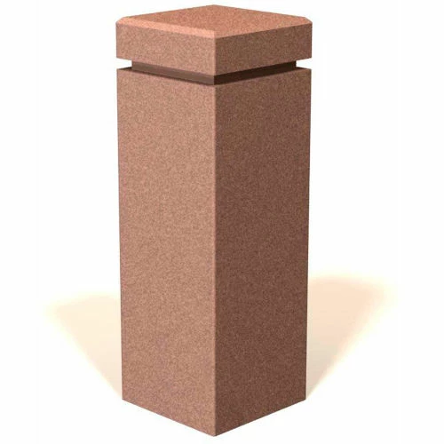 Petersen Manufacturing SQB-12 Square Concrete Bollard, " Dia X 30" H, Type A Mount, Sand